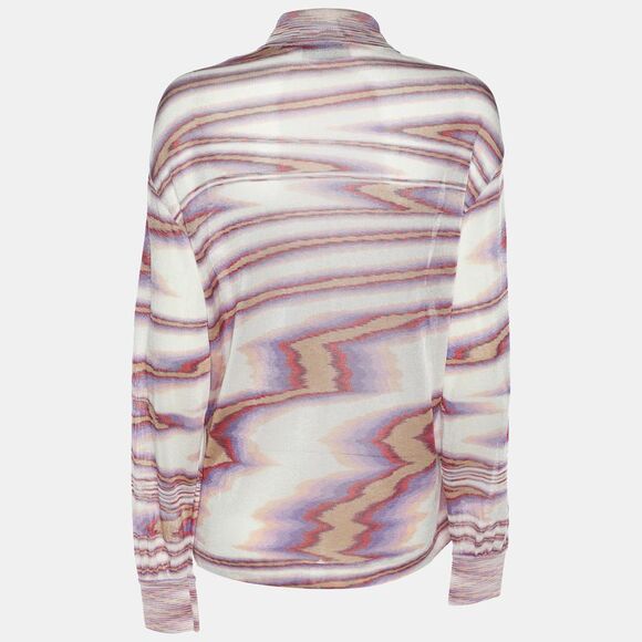 Missoni Multicolor Knit Button Front Shirt S